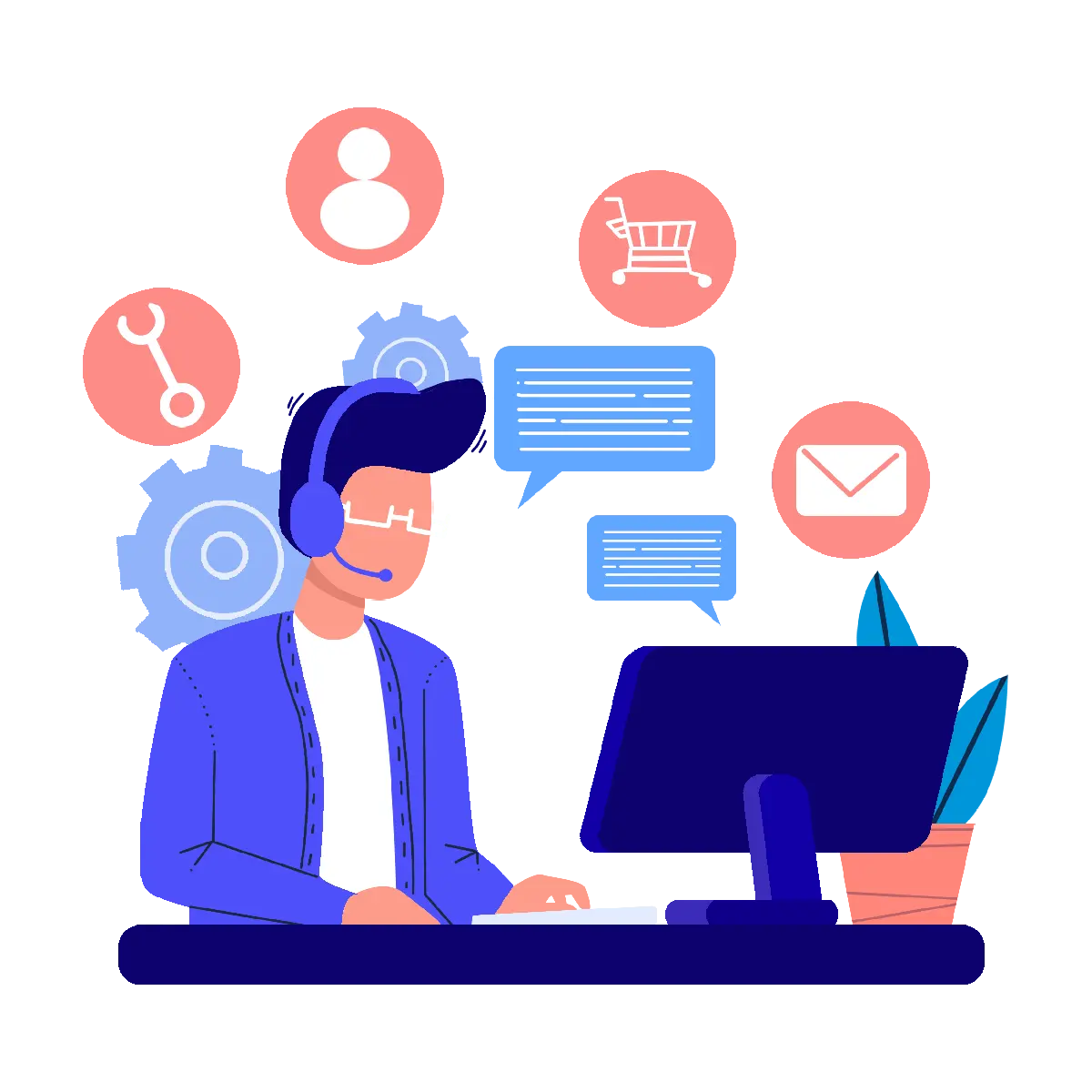 Illustration d'aide informatique
